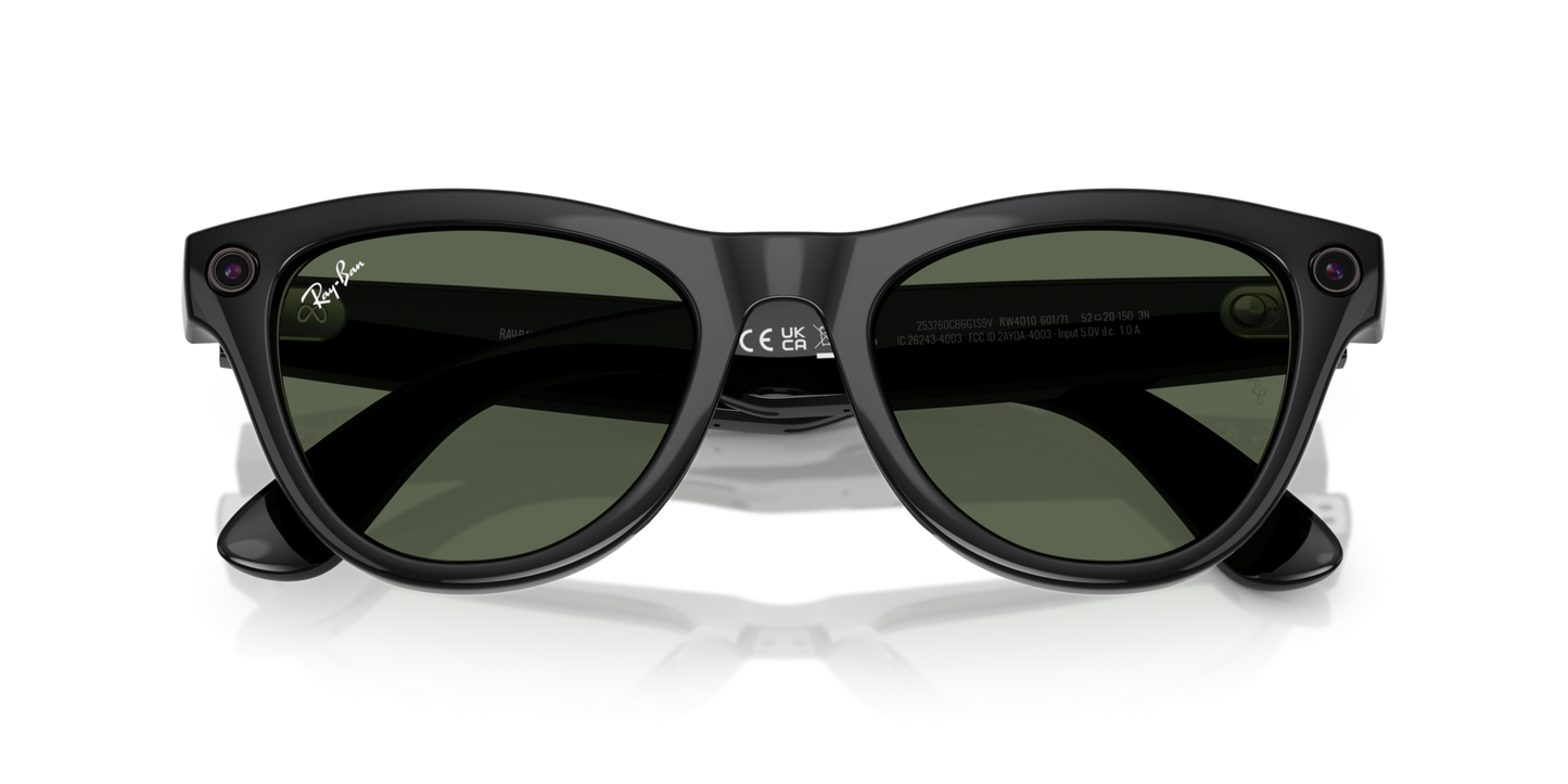 Rayban | Meta Skyler Shiny Black - G15 Green