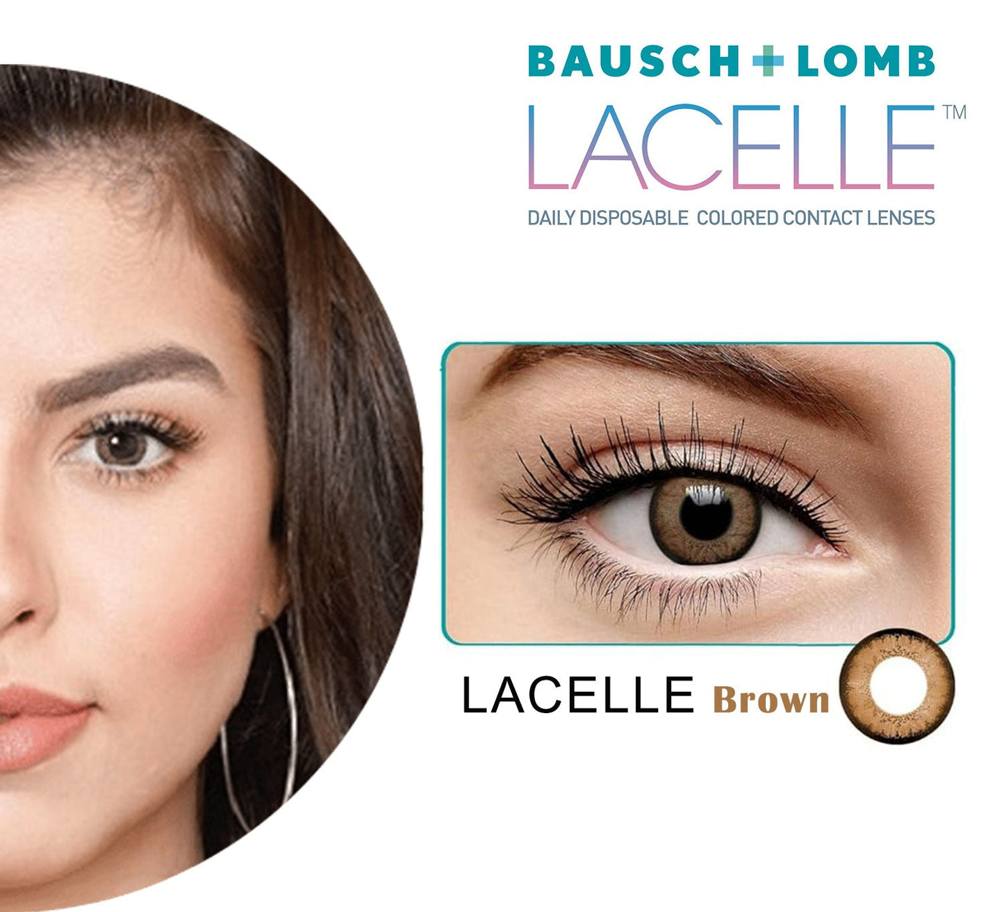Bausch & Lomb LACELLE CIRCLE - Coloured MONTHLY (1 Pair i.e 2 Pcs)