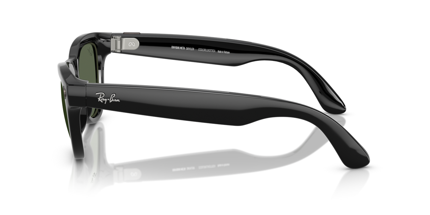 Rayban  | Meta Skyler Shiny Black -  G15 Green