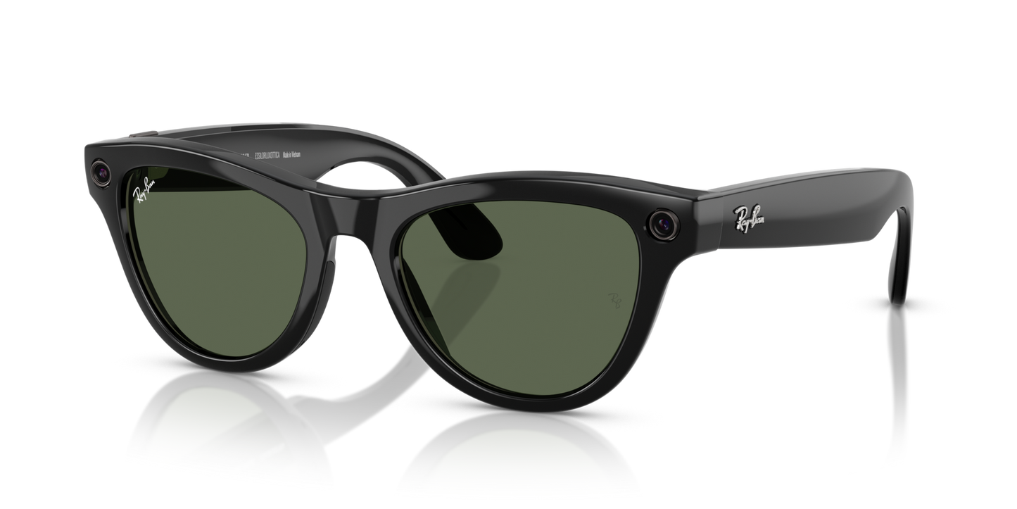 Rayban  | Meta Skyler Shiny Black -  G15 Green