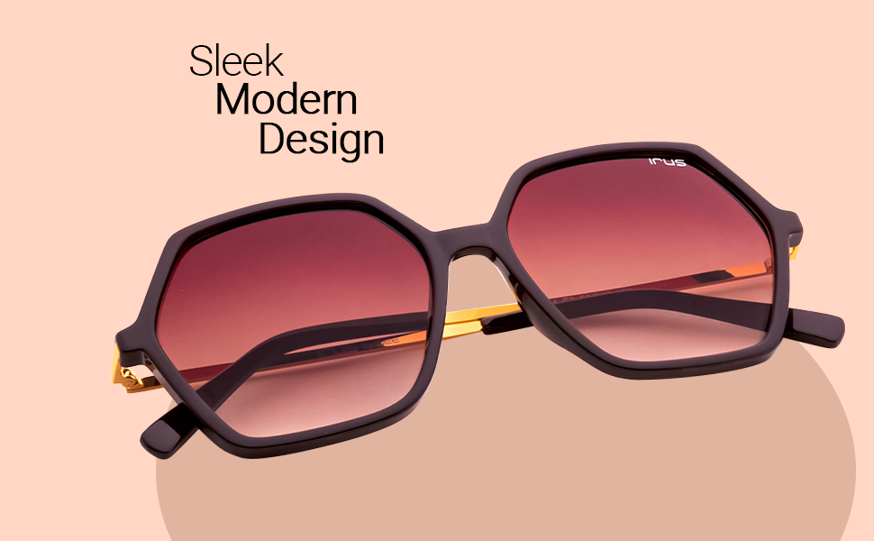 IRUS - HEXAGON | WOMEN - Shiny(Brown)
