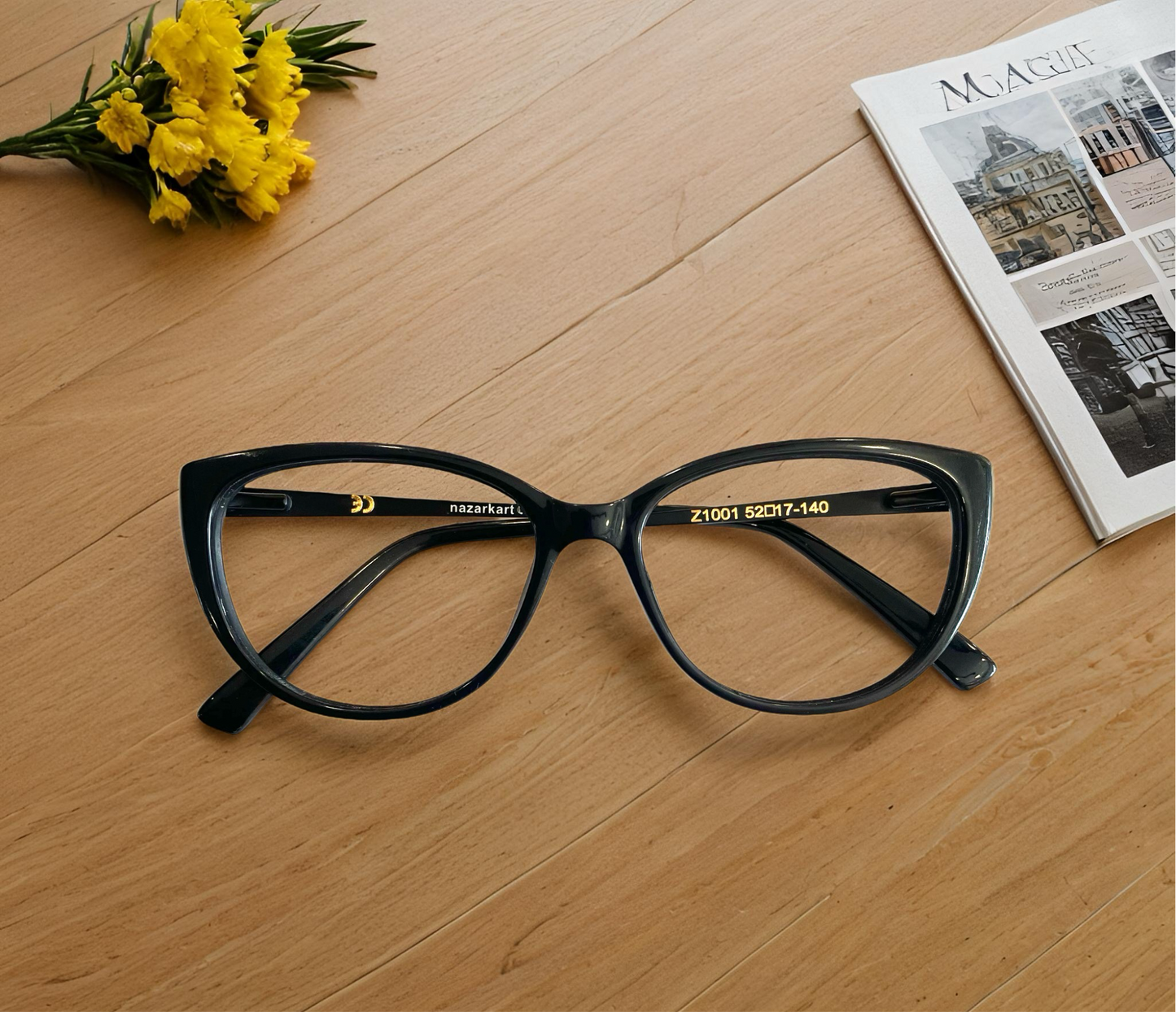 Premium Black Cat-Eye Eyeglasses