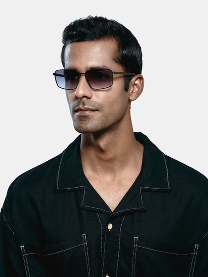 OPIUM OP-10214 Sunburst Men's UV Protection Rectangular Sunglasses