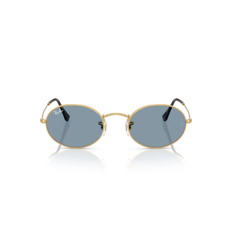 RB3547 - RAYBAN SUNGLASS OVAL Arista Gold Blue