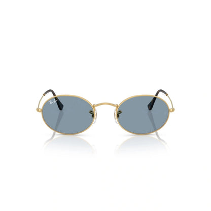 RB3547 - RAYBAN SUNGLASS OVAL Arista Gold Blue