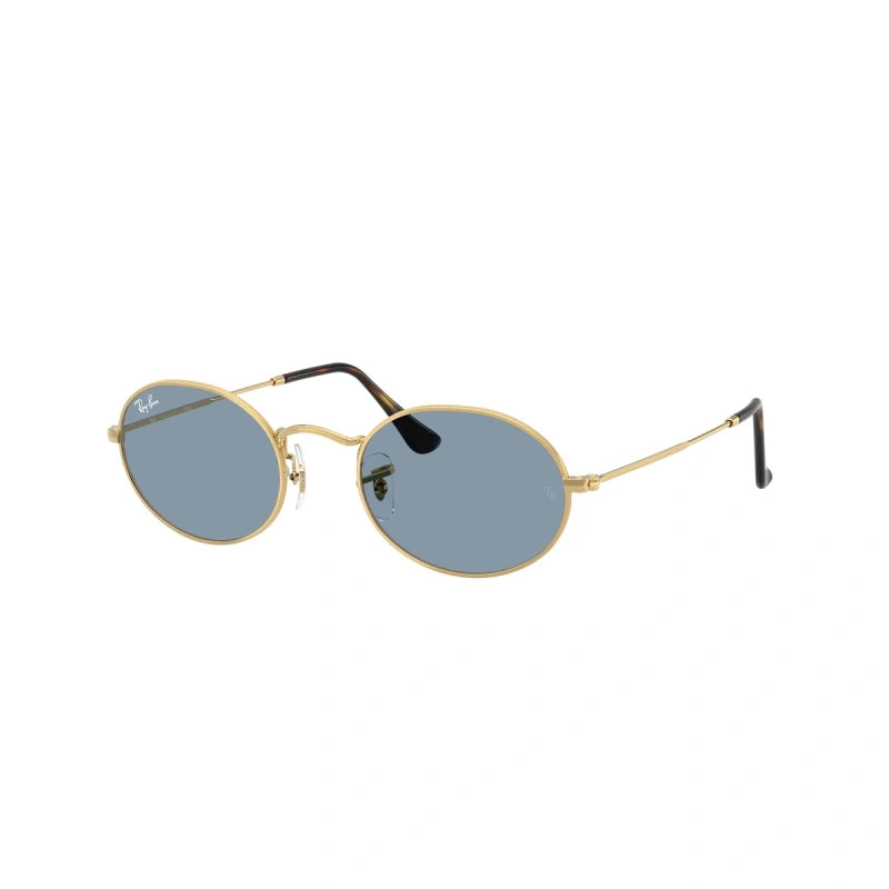 RB3547 - RAYBAN SUNGLASS OVAL Arista Gold Blue