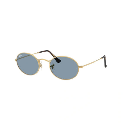 RB3547 - RAYBAN SUNGLASS OVAL Arista Gold Blue